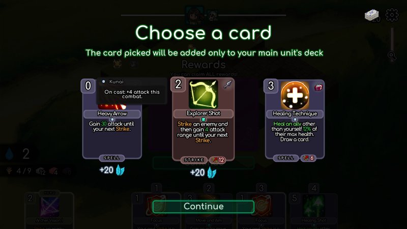 Card Selection Interface