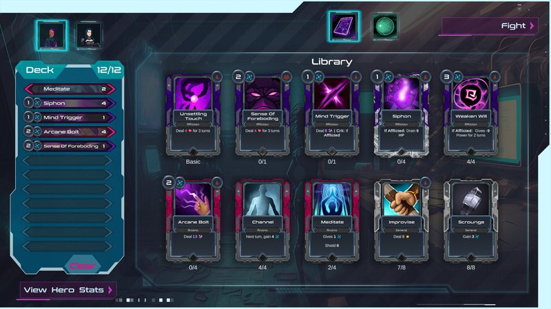 Card Selection Interface