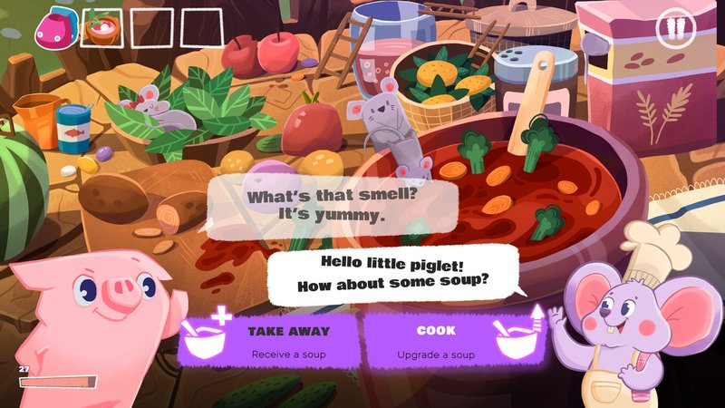 Cooking interface with dialogue options