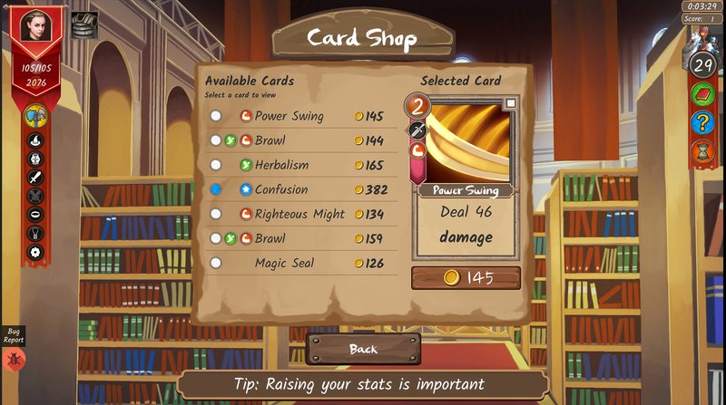 Card Shop Interface