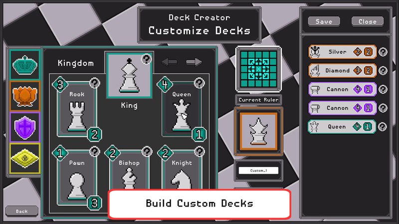 Deck customization interface